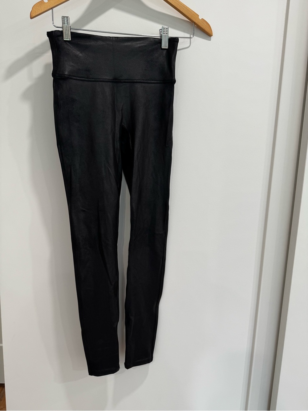 Spanx High-Waist Black Women's Faux Leather Leggings Size S